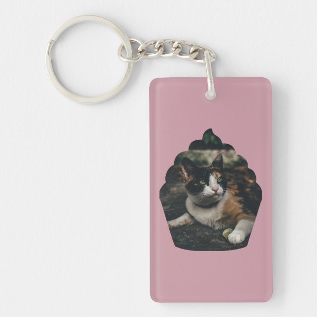 Porte-clefs Personalizable Cupcake Pet Owner Keychain (Devant)