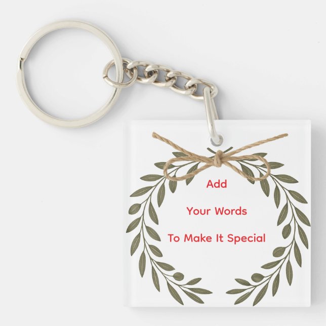 Porte-clefs Personalized “Best Wishes” Acrylic Keychain (Devant)