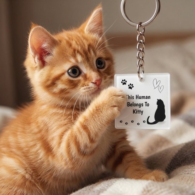 Porte-clefs Personalized Black Cat Keychain (Créateur téléchargé)