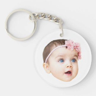 Porte-clefs Personalized Cute Baby Face Photo Acrylic Keychain