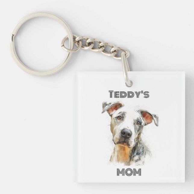 Porte-clefs Personalized Dog Mom Photo Keychain | Custom Gift (Devant)