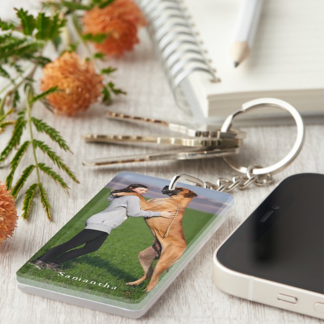 Porte-clefs Personalized Dog Photo  (Devant droit)
