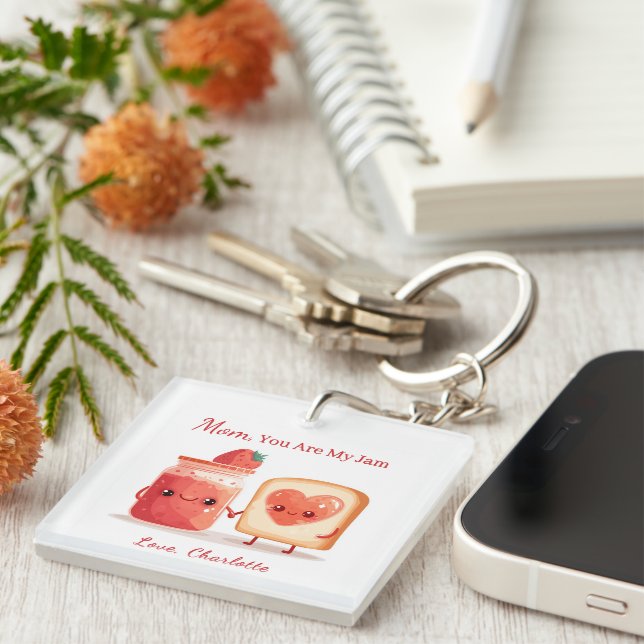 Porte-clefs Personalized Mothers Day Keychain for Mom (Devant Droit)