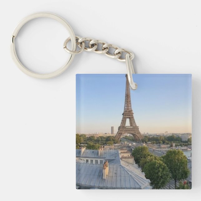 Porte-clefs Personalized Paris City Skyline Souvenir  (Devant)