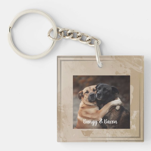 Porte-clefs Personalized photo pet dog Lover Keychain (Devant)