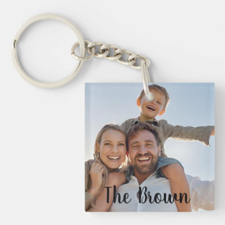 Porte-clefs Personalized Photo Text Family Couple Gift Pet