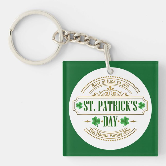 Porte-clefs Personalized St. Patrick's Day I Luck of the Irish (Devant)