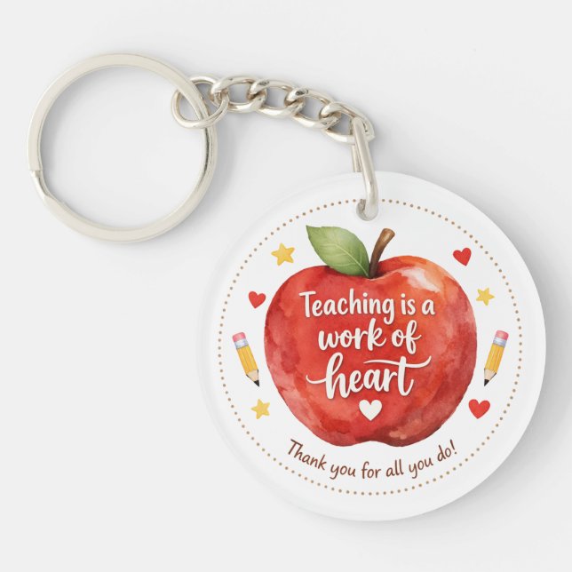 Porte-clefs Personalized Teacher Appreciation Keychain (Devant)