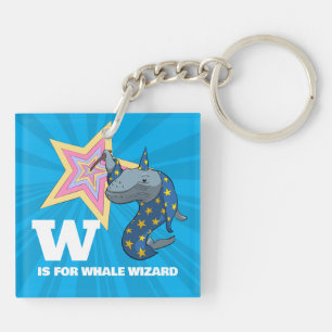 Porte-clefs Personnage de baleine sorcier Alphabet Humour Surr