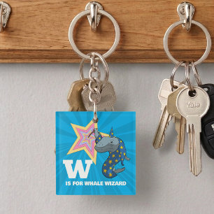 Porte-clefs Personnage de baleine sorcier Alphabet Humour Surr