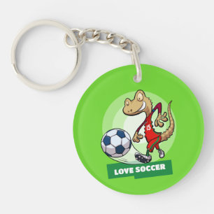 Porte-clefs Personnage de dessin animé joueur de football geck