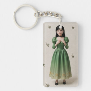 Porte-clefs Personnage de princesse émeraude 3D