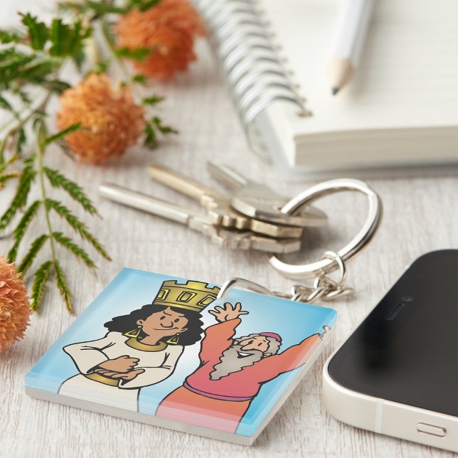 Porte-clefs Personnages bibliques de la reine et du prophète f (Créateur téléchargé)