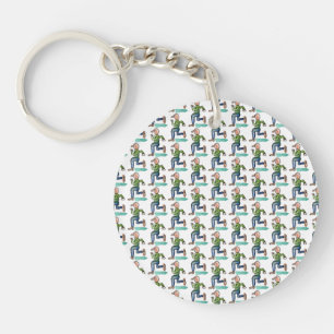 Porte-clefs Personnages de dessin animé drôles en course