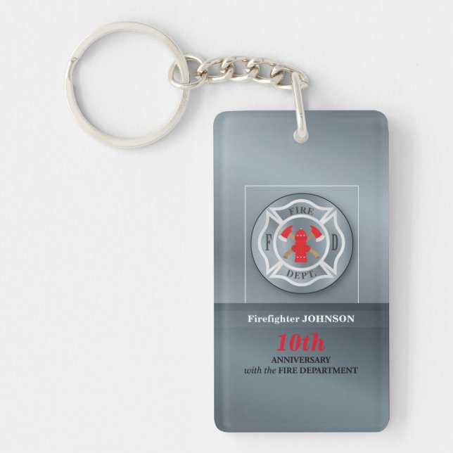 Porte-clefs Personnalisable, Anniversaire avec le service d'in (Devant)