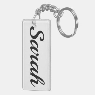 Porte-clefs personnalisable prénom Sarah, noir et blanc