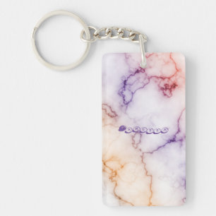 Porte-clefs Personnalisation du Motif en marbre couleur