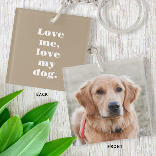 Porte-clefs Personnalisé Amoureux des chiens photo animal de c