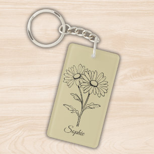 Porte-clefs Personnalisé Avril Fleur de naissance Porte - clé