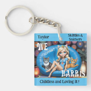 Porte-clefs Personnalisé Drôle Enfant Chat Dames KAMALA 2024