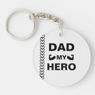 Porte-clefs Personnalisé Hero Papa Porte - clé - Cadeau des en