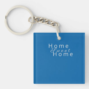 Porte-clefs Personnalisé "Home Sweet Home" Sky Blue
