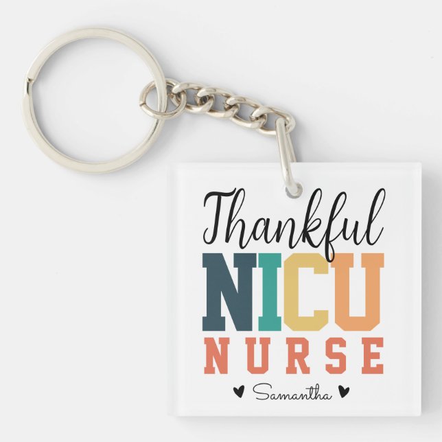Porte-clefs Personnalisé Merci NICU Nurse Porte - clé, Cadeau  (Devant)