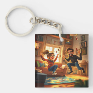 Porte-clefs Personnalisé Moderne Minimaliste Meilleurs Amis BF