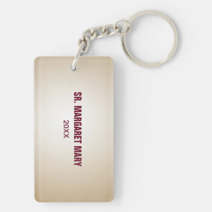 Porte-clefs Personnalisé Nom et année Nun, 60e Anniversaire Re