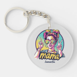 Porte-clefs Personnalisé Retro Mama Pop Art (19)