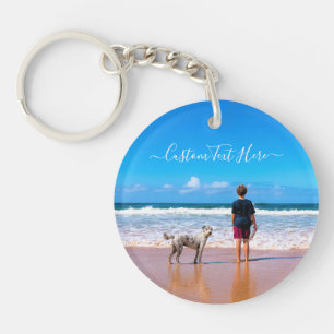 Porte-clefs Personnalisé Votre Animal Photo Porte - clé Texte