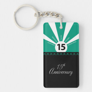 Porte-clefs Personnaliser, 15e anniversaire professionnel d'en