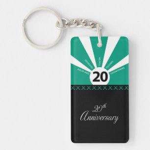 Porte-clefs Personnaliser, 20e anniversaire d'employé d'entrep