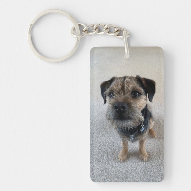 Porte-clefs Personnaliser Deux Photos Double Face (Devant)