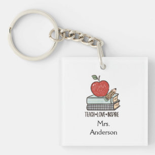 Porte-clefs Personnaliser Enseigner Amour Inspirer Cadeau Pour