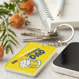 Porte-clefs Personnaliser Funny Unbeerlievable Papa