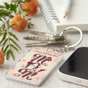 Porte-clefs Personnaliser Joyeux Fête des Mères Maman Chaleure