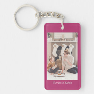 Porte-clefs Personnaliser la photo et les noms, Porte - clé Fu