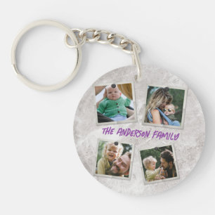 Porte-clefs Personnaliser le collage de photos de famille avec