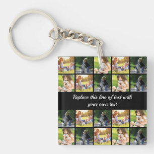 Porte-clefs Personnaliser le collage photo et le texte