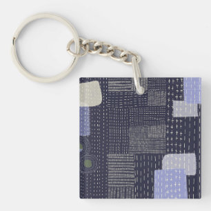 Porte-clefs Personnaliser le sashiko japonais ressemblant à un