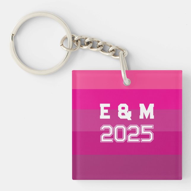 Porte-clefs Personnaliser Monogram Love (Devant)