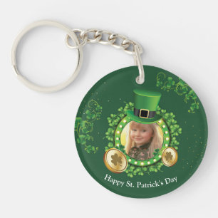 Porte-clefs Personnaliser Nom Et Photo St. Patrick's Day Green