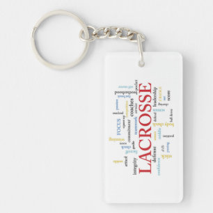 Porte-clefs Personnaliser Nom Lacrosse Coach Merci Mots