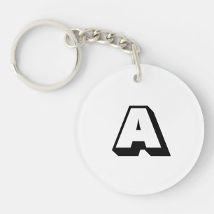 Porte-clefs Personnaliser, personnaliser alphabet premier mono