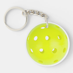 Porte-clefs Personnaliser Pickleball Monogramme TEXTE 2 côtés
