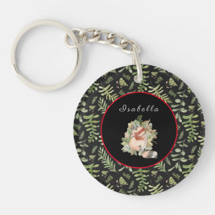 Porte-clefs Personnaliser Sleepy Raccoon Texte et couleur