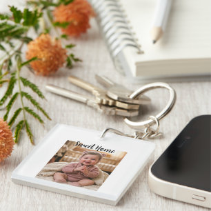 Porte-clefs personnaliser un simple carré Premium personnalisé