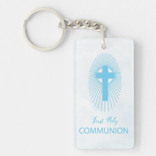 Porte-clefs Personnalisez, Croix d'Hostie de Première Sainte C