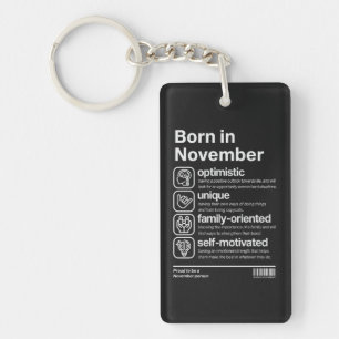 Porte-clefs Personnalité de Né en Novembre